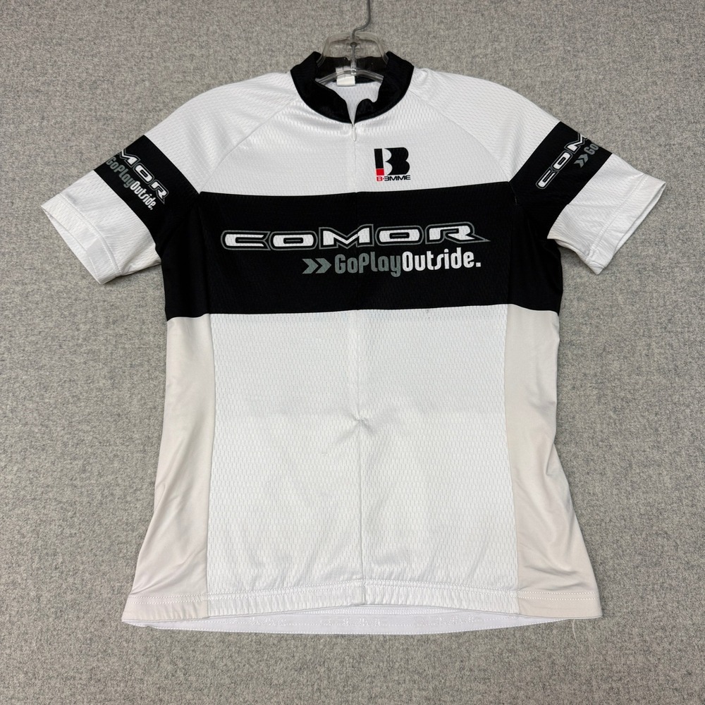 Biemme | Cycling Jersey | XL | White Black |Comor GoPlayOutside Coolmax Mesh Zip